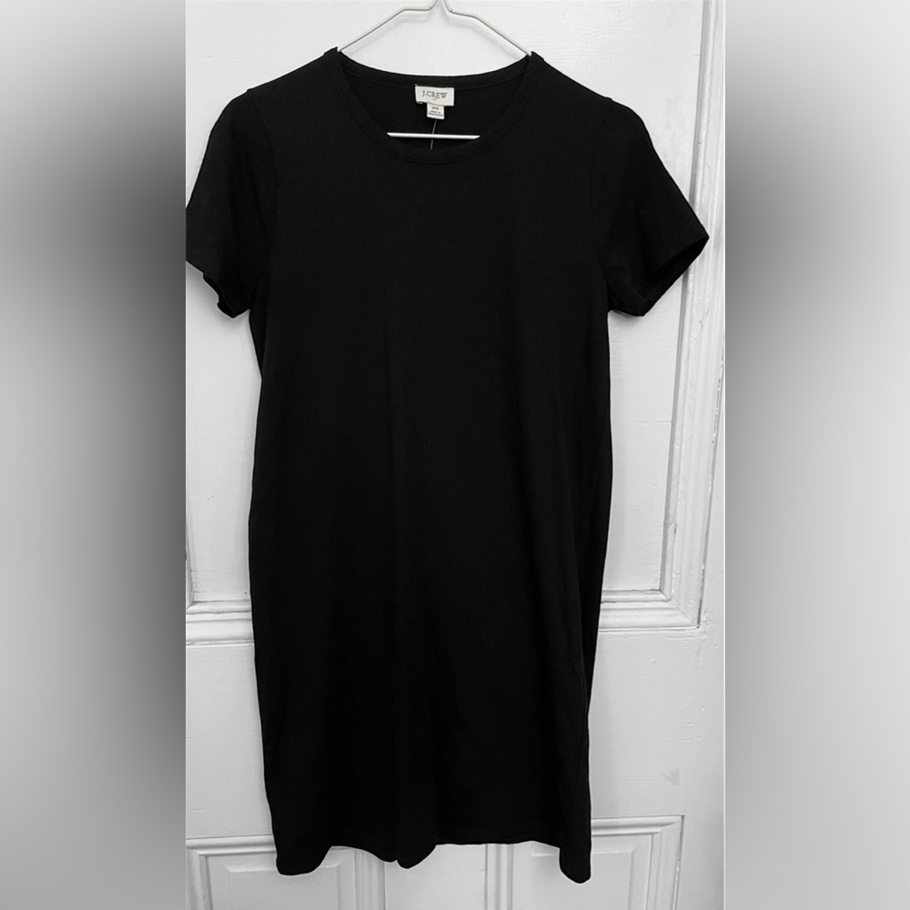 J.Crew Factory 100% cotton black T-shirt dress — NWT, size XS